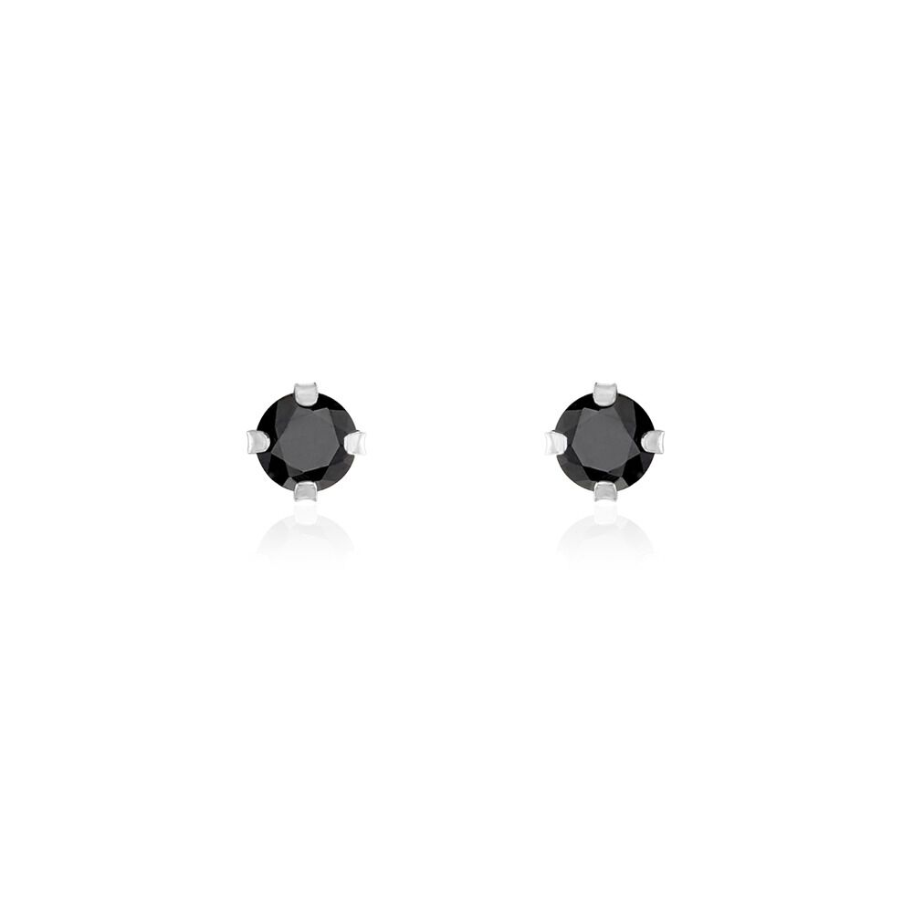 Boucles D'oreilles Puces Daria Or Blanc Oxyde De Zirconium - Puces Femme | Marc Orian