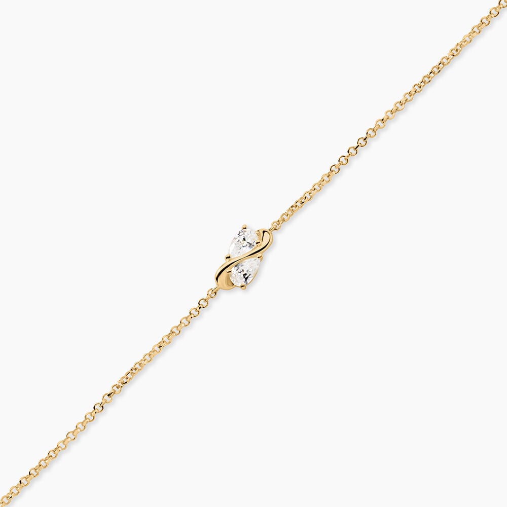 Bracelet Meyrem Argent Dor&eacute; A L'Or 750/1000 Oxyde De Zirconium - Bracelets cha&icirc;nes Femme | Marc Orian