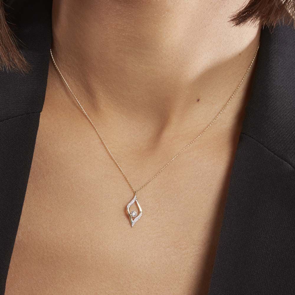 Collier Eye Or Jaune Oxyde De Zirconium - Colliers avec pierres Femme | Marc Orian