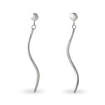 Boucles D'oreilles Pendantes Yaell Argent Blanc - Pendantes Femme | Marc Orian