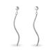 Boucles D'oreilles Pendantes Yaell Argent Blanc - Pendantes Femme | Marc Orian