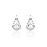 Boucles D'oreilles Puces Serena Argent Blanc Oxyde De Zirconium - Puces Femme | Marc Orian