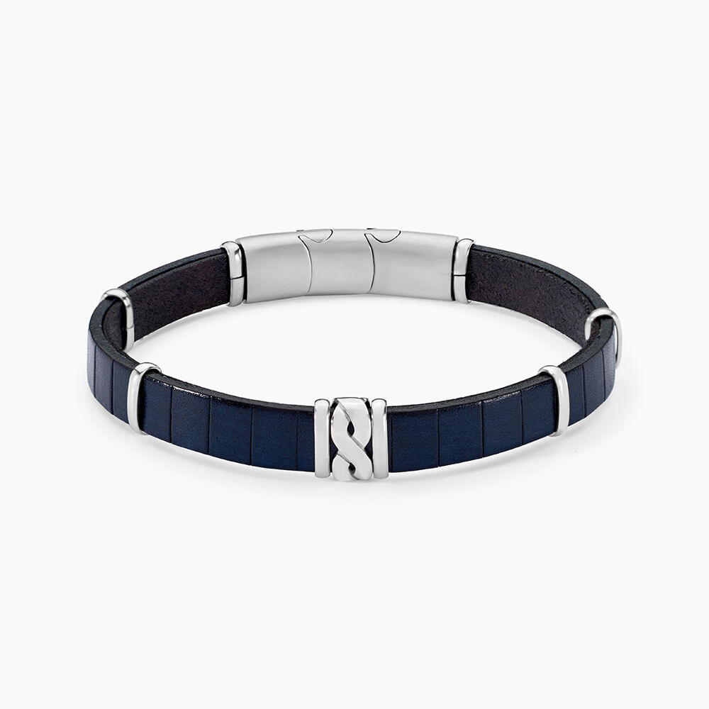 Bracelet Jourdan Chip Cuir Noir - Bijoux Homme | Marc Orian