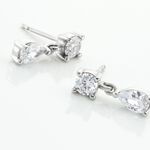 Boucles D'oreilles Pendantes Argent Blanc Braidy Oxydes De Zirconium - Pendantes Femme | Marc Orian