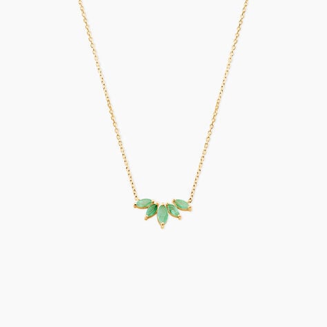 Collier Josslyn Or Jaune Emeraude - Colliers avec pierres Femme | Marc Orian