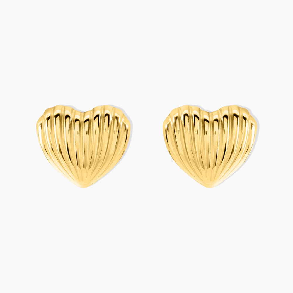 Boucles D'Oreilles Puces Gladis Acier Jaune - Puces Femme | Marc Orian