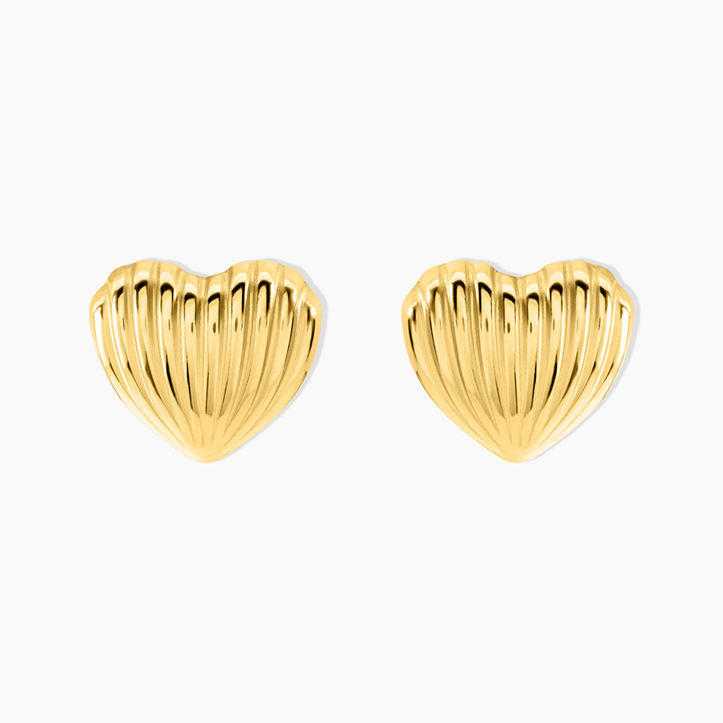 Boucles D'Oreilles Puces Gladis Acier Jaune - Puces Femme | Marc Orian