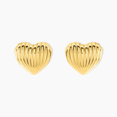 Boucles D'Oreilles Puces Gladis Acier Jaune - Puces Femme | Marc Orian