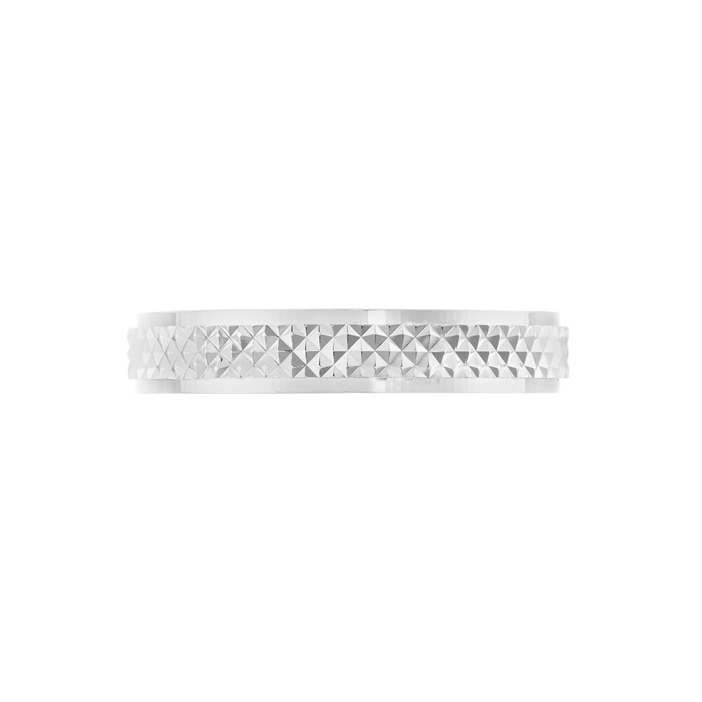 Alliance Onenn Ruban Plat Argent Blanc - Alliances duo Famille | Marc Orian