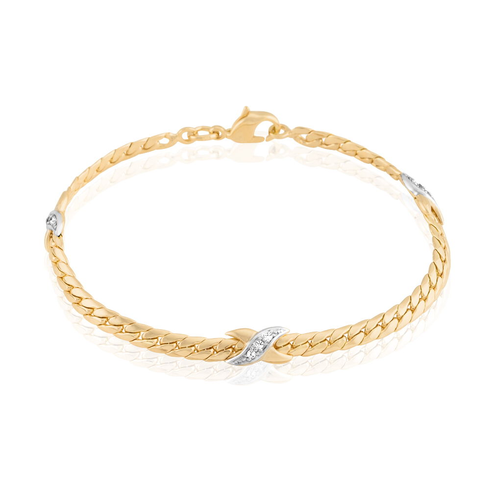 Bracelet Lamyae Plaqué Or Jaune Oxyde De Zirconium - Bracelets chaînes Femme | Marc Orian