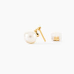 Boucles D'oreilles Pendantes Campanule Or Jaune Perle De Culture - Pendantes Femme | Marc Orian