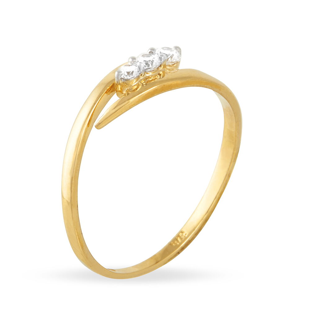 Bague Amandina Or Jaune Oxyde De Zirconium - Solitaires Femme | Marc Orian