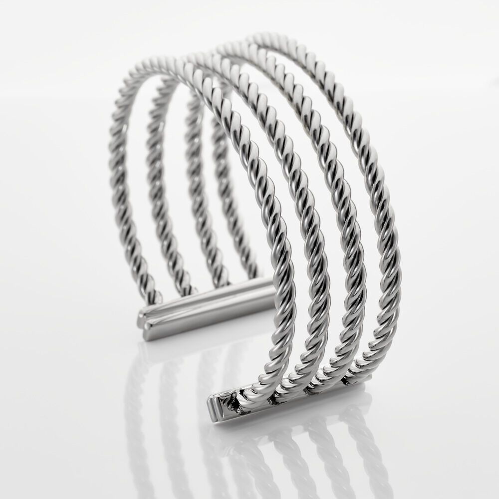 Jonc Ouvert Acier Blanc Galaad - Bracelets joncs Femme | Marc Orian