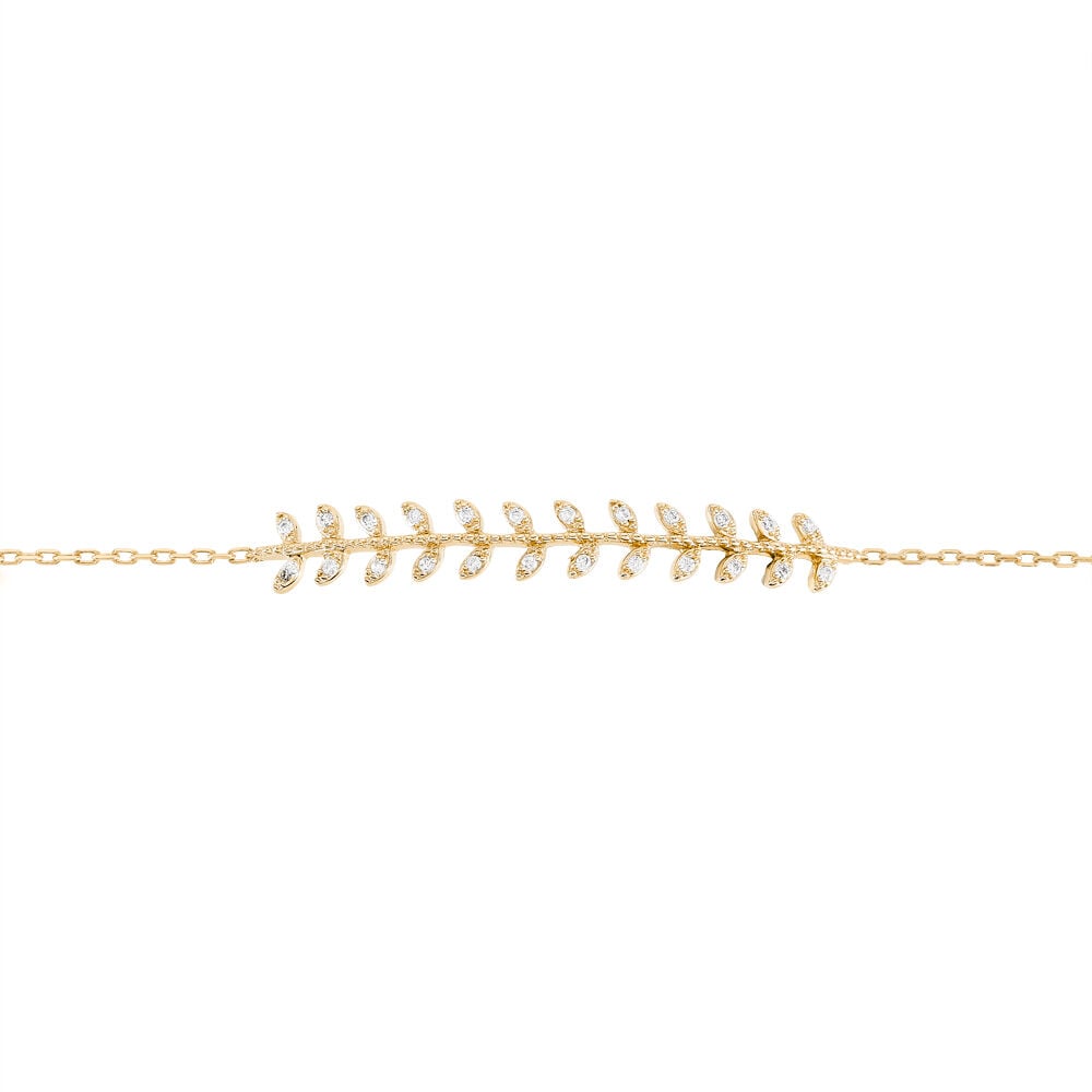 Bracelet Fabrizia Plaqué Or Jaune Oxyde De Zirconium - Bracelets chaînes Femme | Marc Orian