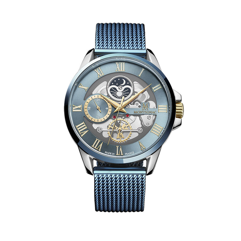 Montre Montignac Round Bleu - Montres étanches Homme | Marc Orian