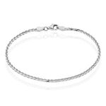 Bracelet Sherihane Maille Palmier Argent Blanc - Bracelets fantaisie Femme | Marc Orian