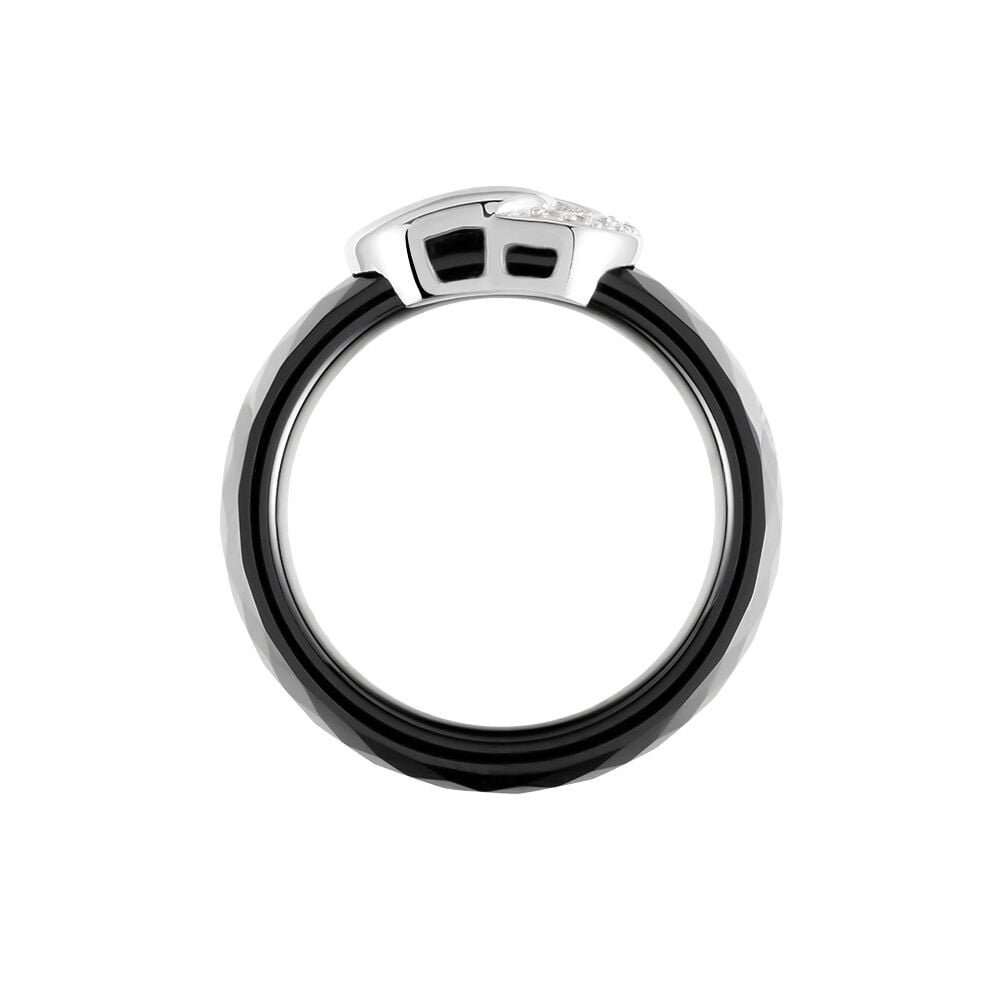 Bague Argent Blanc Val&eacute;rie Oxyde De Zirconium Et C&eacute;ramique - Bijoux fantaisie Femme | Marc Orian