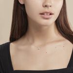 Collier Enis Or Blanc Oxyde De Zirconium Et Olivine - Colliers avec pierres Femme | Marc Orian