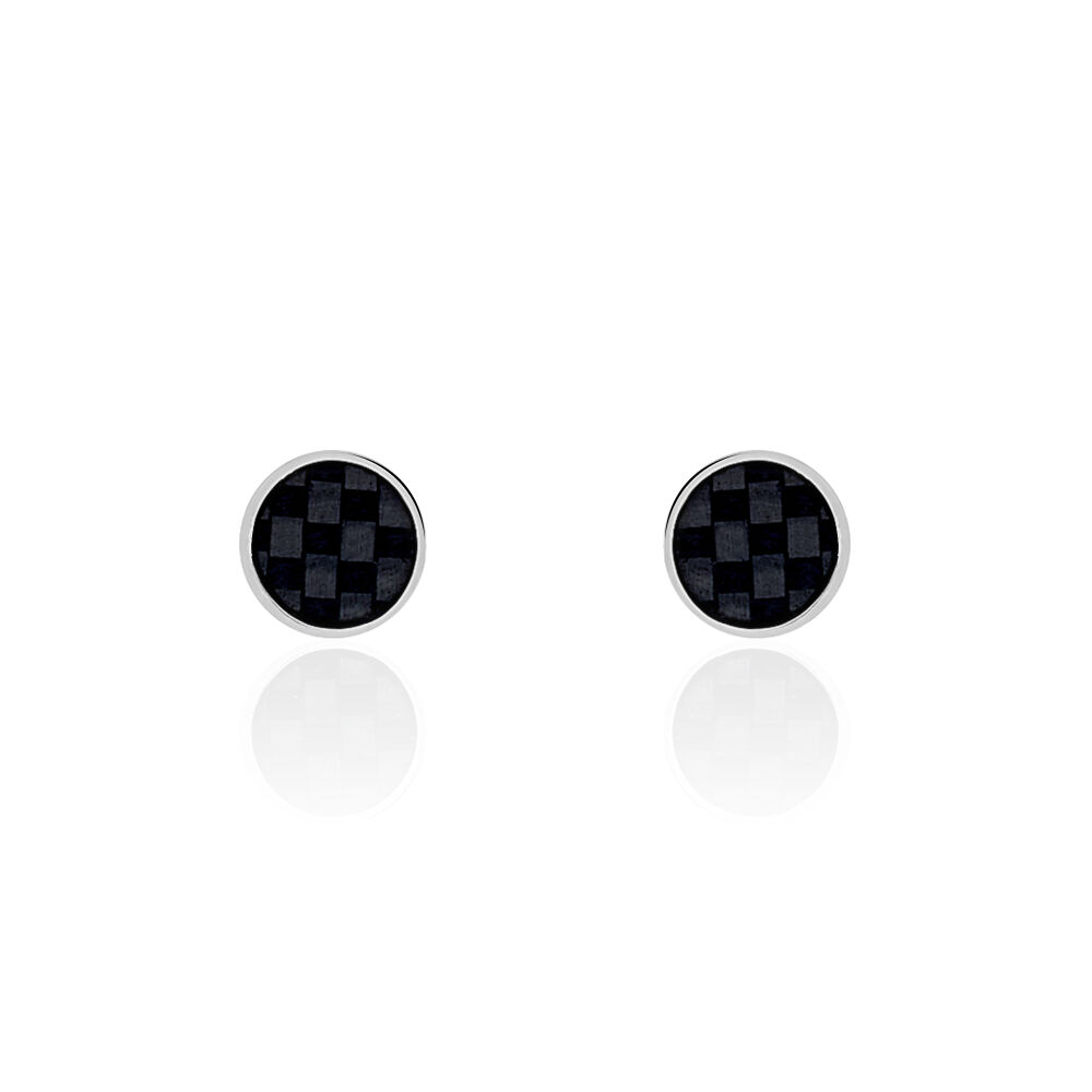 Boucles D'oreilles Puces Phebus Him Classique Acier Blanc - Puces Homme | Marc Orian