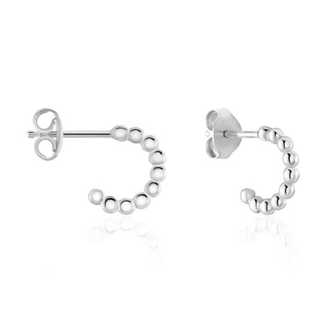 Créoles Aika Argent Blanc - Créoles Femme | Marc Orian