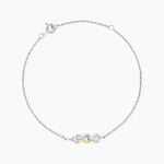Bracelet Or Jaune Argent Blanc Oxyde De Zirconium - Bracelets cha&icirc;nes Femme | Marc Orian