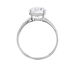 Bague Anthyme Or Blanc Oxyde De Zirconium - Solitaires Femme | Marc Orian