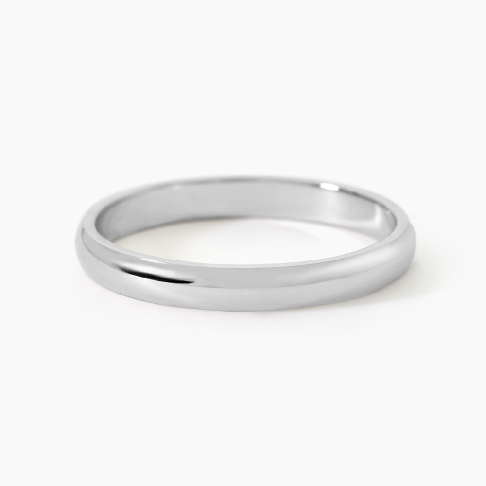 Aphroditia Demi Jonc Bombe Trouwring Wit Platina - Alliances duo Unisex | Marc Orian