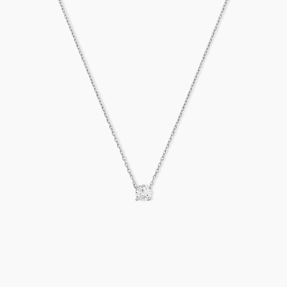 Collier Ponama Or Blanc Oxyde De Zirconium - Colliers avec pierres Femme | Marc Orian