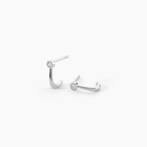 Cr&eacute;oles Kaiko Argent Blanc Oxyde De Zirconium - Cr&eacute;oles Femme | Marc Orian