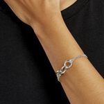 Bracelet Abassia Argent Blanc - Bracelets Anneaux Entrelaces Femme | Marc Orian