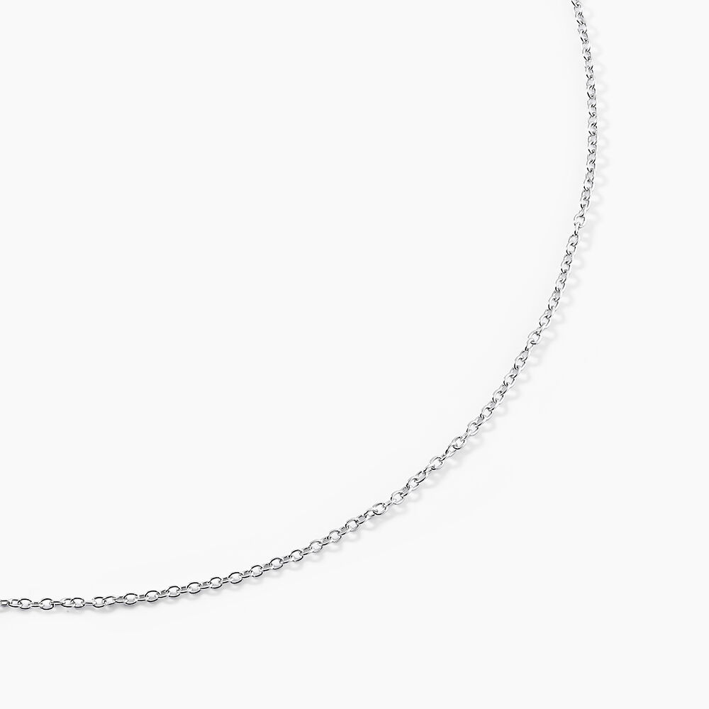 Cha&icirc;ne Ilan Maille For&ccedil;at Ronde Or Blanc - Chaines Famille | Marc Orian