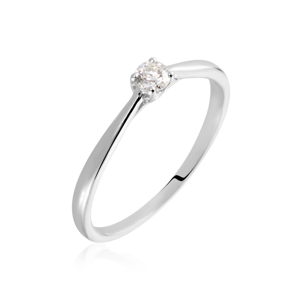 Bague Solitaire Vicoeuria Or Blanc Diamant - Solitaires Femme | Marc Orian