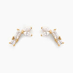 Boucles D'oreilles Puces Lizaveta Or Jaune Oxyde De Zirconium - Puces Femme | Marc Orian