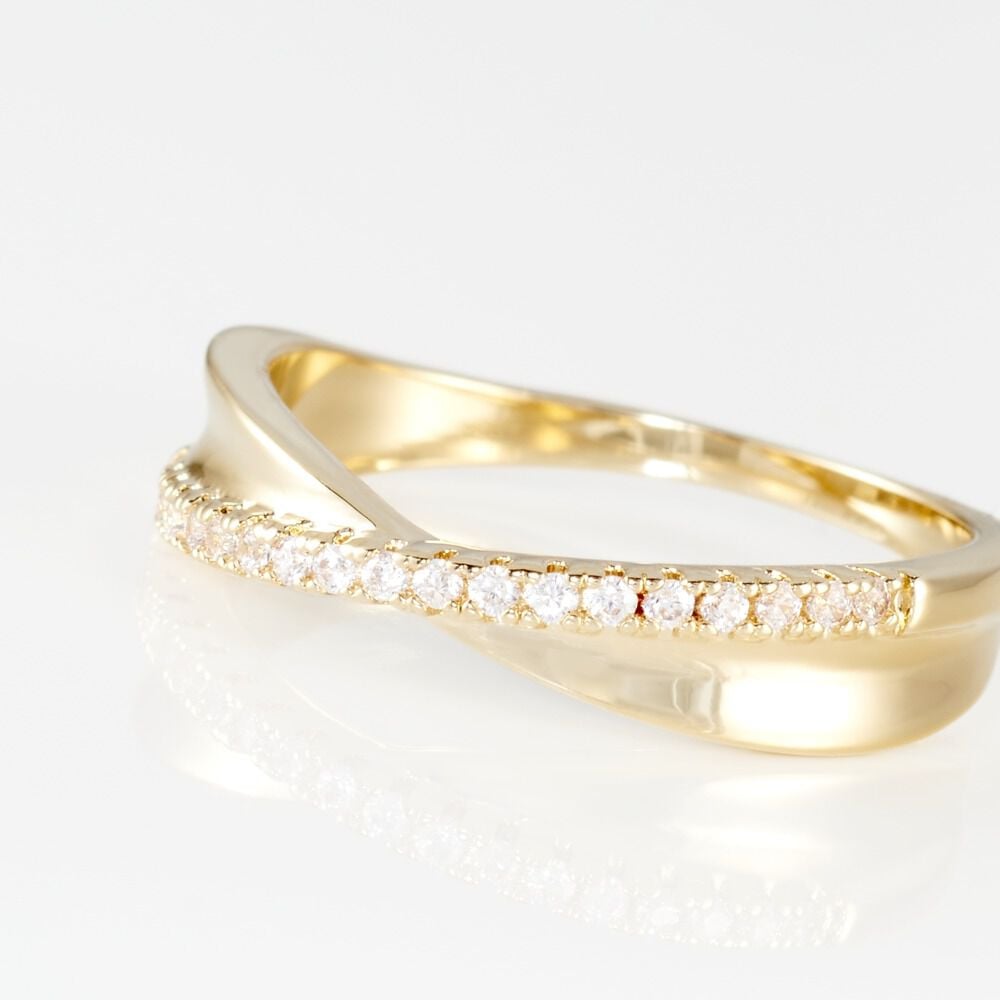 Bague Lia Plaqu&eacute; Or Jaune Oxyde De Zirconium - Bijoux fantaisie Femme | Marc Orian