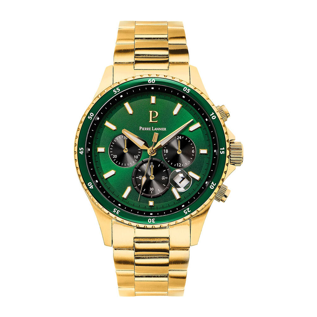 Montre Pierre Lannier Cronos Vert - Montres étanches Homme | Marc Orian