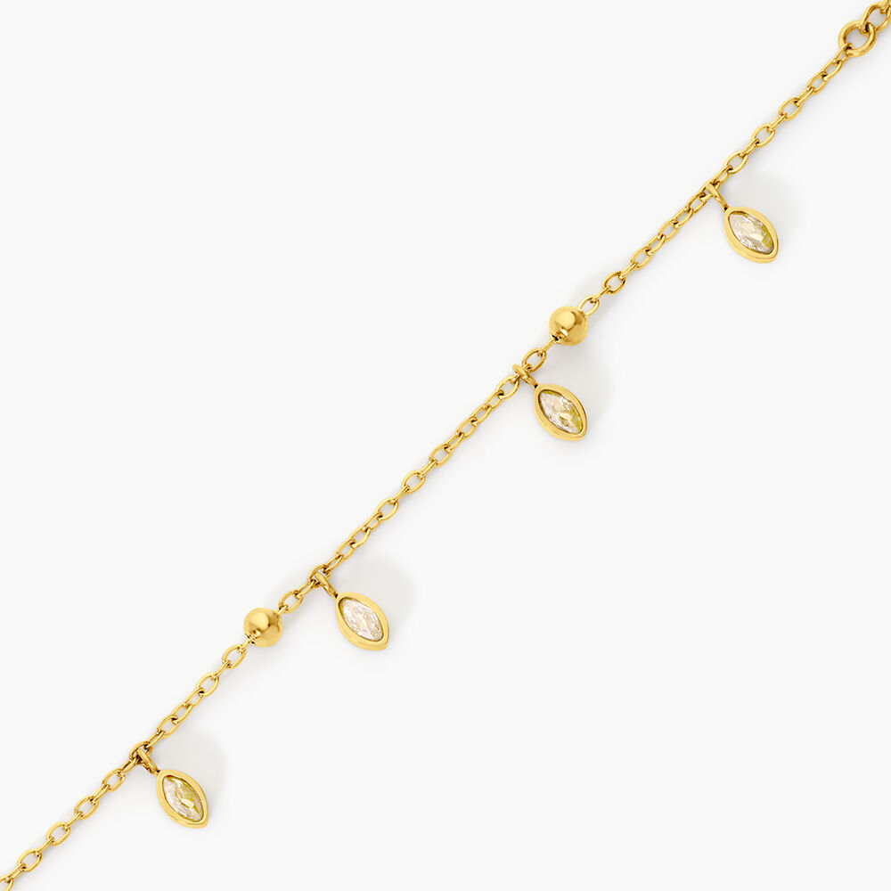 Bracelet Ivy Acier Jaune Oxyde De Zirconium - Bracelets cha&icirc;nes Femme | Marc Orian