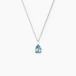 Collier Goutte Or Blanc Topaze - Colliers avec pierres Femme | Marc Orian