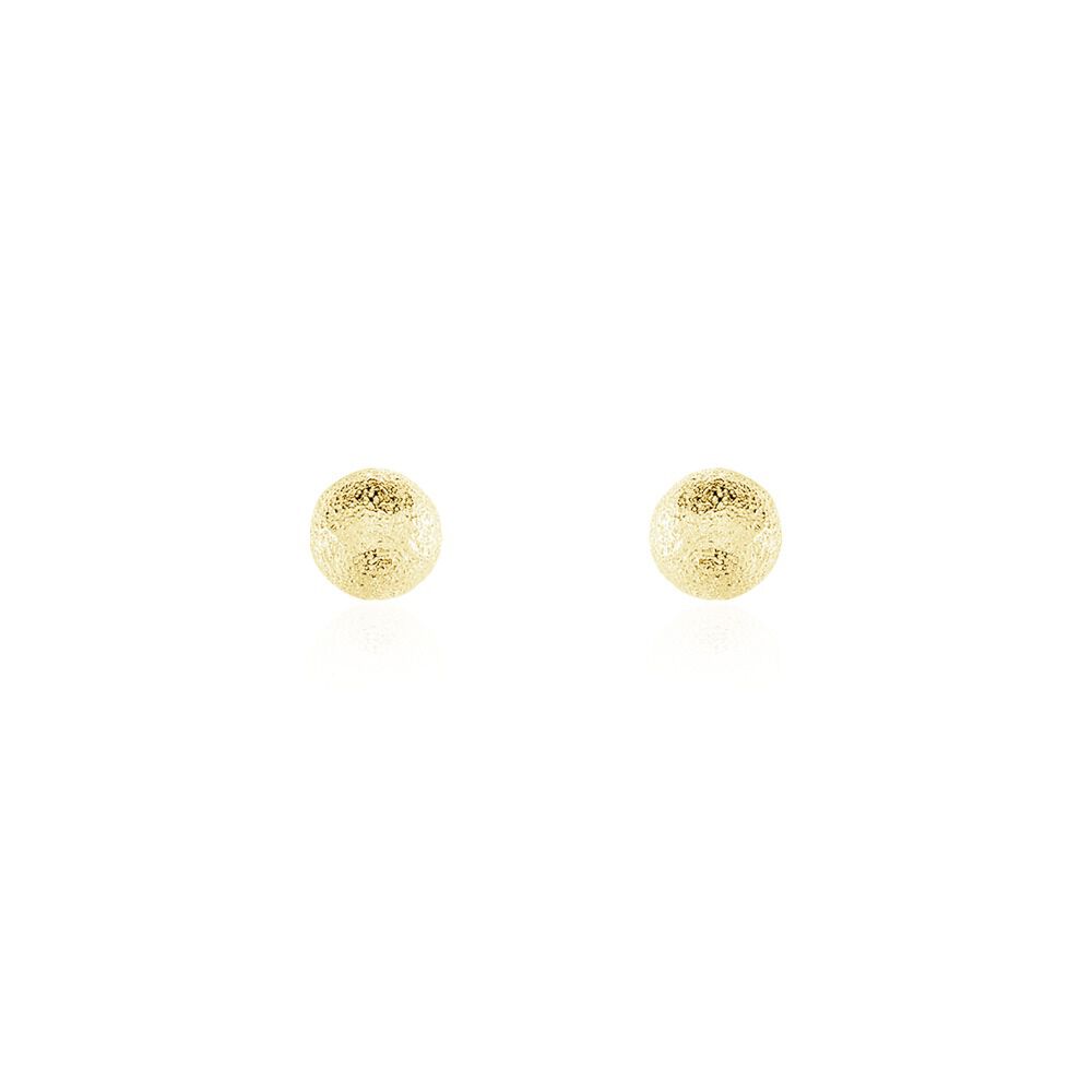 Boucles D'oreilles Puces Fidelia Boule Sablee Or Jaune - Puces Femme | Marc Orian