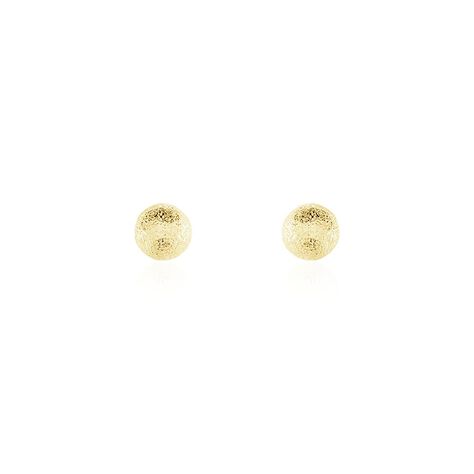 Boucles D'oreilles Puces Fidelia Boule Sablee Or Jaune - Puces Femme | Marc Orian