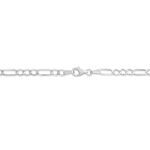 Collier Or Blanc Maille Altern&eacute;e 1/3 - Chaines Homme | Marc Orian