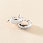 Cr&eacute;oles Lisa Argent Blanc - Cr&eacute;oles Femme | Marc Orian