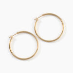 Cr&eacute;oles Ada Lisse Plaqu&eacute; Or Jaune - Cr&eacute;oles Femme | Marc Orian