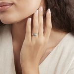 Alliance Fantaisie Diamantee Ruban Plat Or Blanc - Alliances duo Unisex | Marc Orian