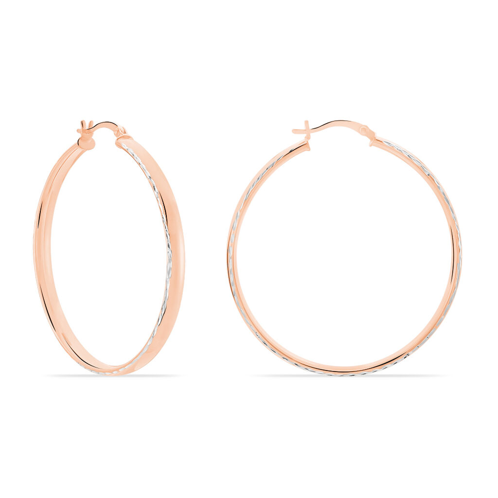 Créoles Argent Rose Ava - Boucles d'oreilles Créoles Femme | Marc Orian