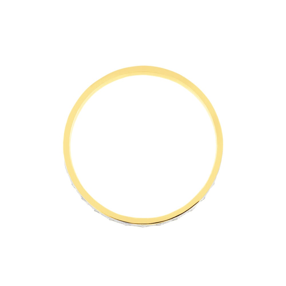 Alliance Fantaisie Diamantee Ruban Plat Or Bicolore - Alliances duo Unisex | Marc Orian