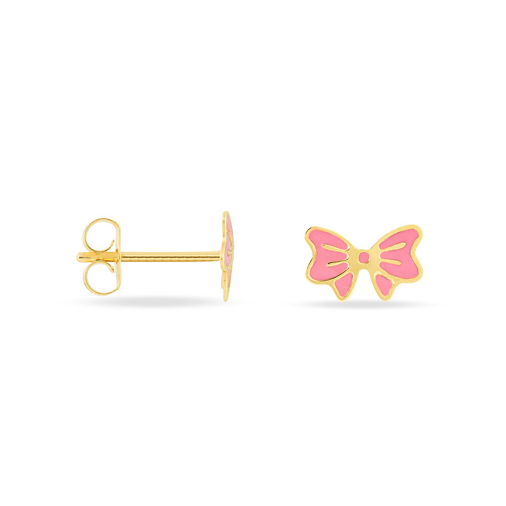 Boucles D'oreilles Puces Amelie Noeud Or Jaune - Puces Enfant | Marc Orian