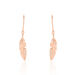Boucles D'oreilles Pendantes Clodie Or Rose Diamant - Pendantes Femme | Marc Orian
