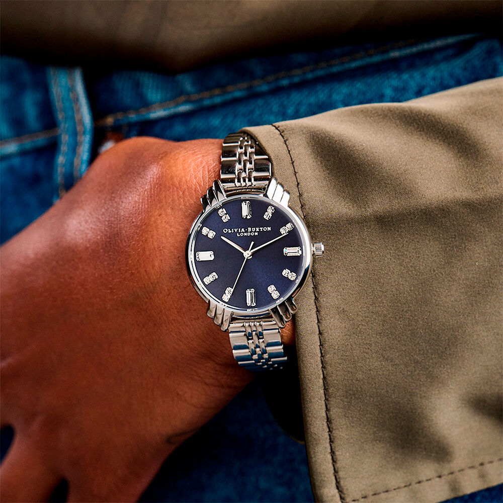 Montre Olivia Burton Art Deco Bleu - Montres &eacute;tanches Femme | Marc Orian