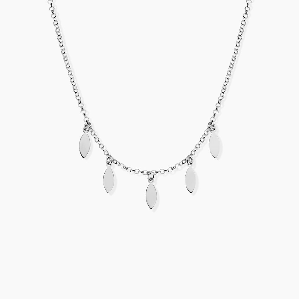 Collier Argent Blanc Osama - Colliers fantaisie Femme | Marc Orian