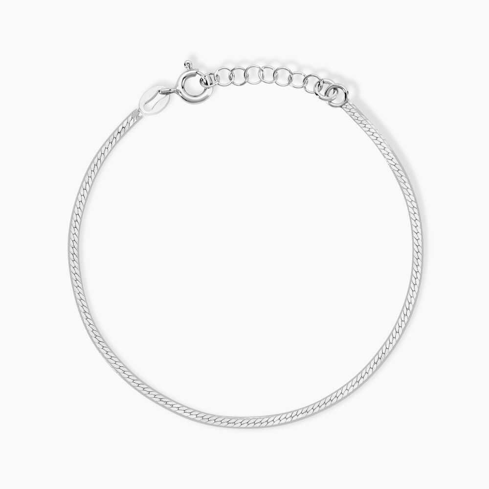 Bracelet Argent Blanc Racilia - Bracelets mailles Femme | Marc Orian